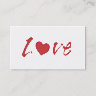 LIEBE mit Herz-Verabredet Agentur oder kundenspezi Visitenkarte