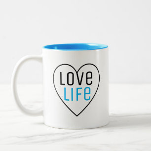 Liebe mit Herzform Zweifarbige Tasse