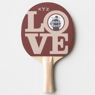 LIEBE mit IHREM FOTO-Pingpaddel Tischtennis Schläger