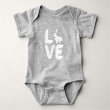 Liebe mit Kaninchen für 0- Weißdesign