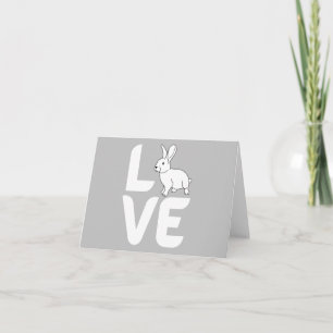 Liebe mit Kaninchen für 0- Weißes Design BLANK Karte