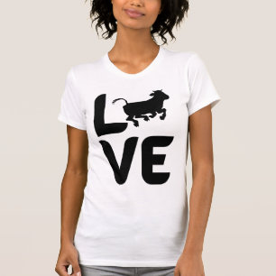 Liebe mit Kuh als O T-Shirt