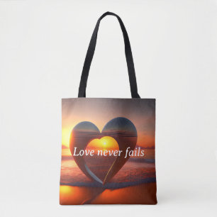 Liebe mit mittlerem Papierkorb Versage niemals ben Tasche
