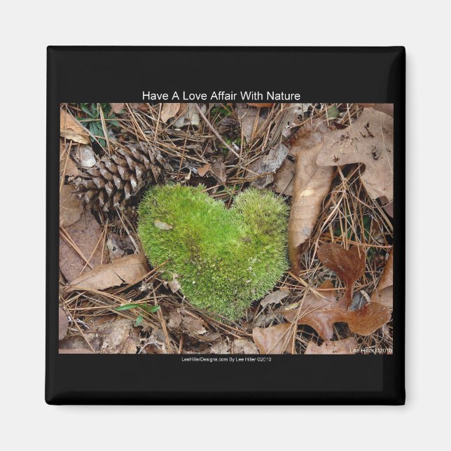 Liebe mit Nature Moss Herzgeschenken Magnet (Vorne)