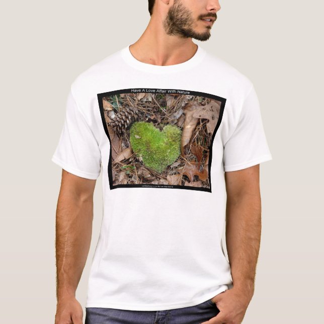 Liebe mit Nature Moss Herzgeschenken T-Shirt (Vorderseite)