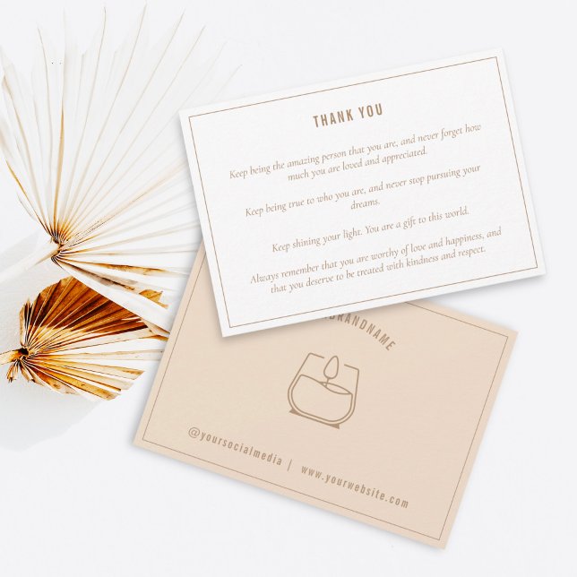 Liebe mit neutraler Beige für den Kunden Dankeskarte (Von Creator hochgeladen)