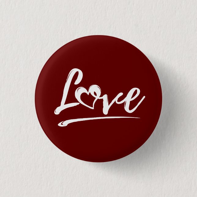 LIEBE MIT NIEDLICHEN HERZWERTEN BUTTON (Vorderseite)