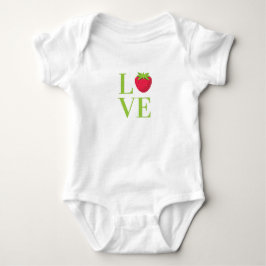 LIEBE mit Niedlicher Erdbeere Baby Strampler