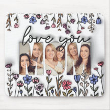 Liebe mit personalisiertem Foto Mama Wildblumen