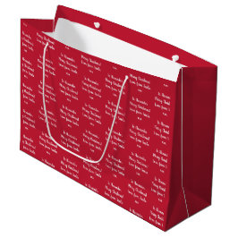 Liebe mit personalisiertem Namen aus Weihnachten Große Geschenktüte