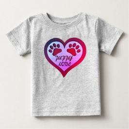 Liebe mit Pfotendruck Baby T-shirt