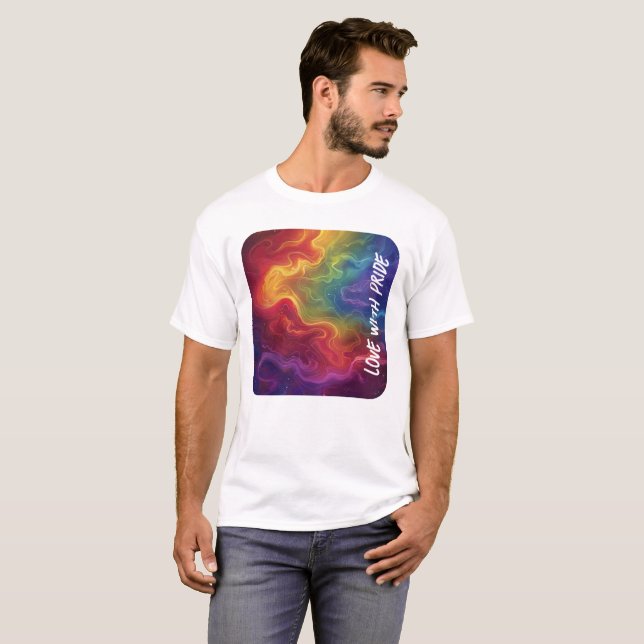 Liebe mit Pride Digital Print T-Shirt (Vorne ganz)