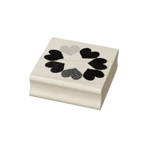 Liebe mit Regenbogen-Blumenmuster Briefmarke Gummistempel
