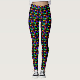Liebe mit Regenbogen-Blütenblättern Herz-Leggings Leggings