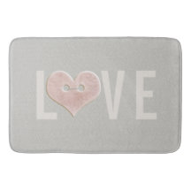 LIEBE mit rosa Herz | Bath Mat