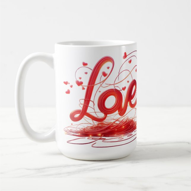 Liebe mit roten Wiesen Kaffeetasse (Links)
