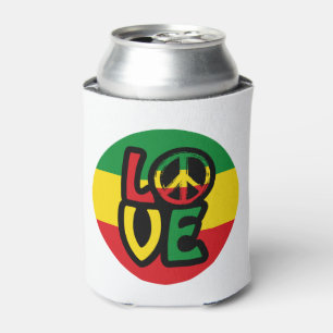 LIEBE mit Ruhesymbol, Reggae-Stil Dosenkühler