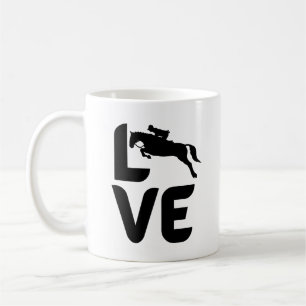 Liebe mit Springpferden als O Kaffeetasse