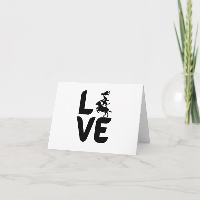 Liebe mit Tieren wie O, Pferd, Hund, Katze, BLANK Karte (Vorderseite)