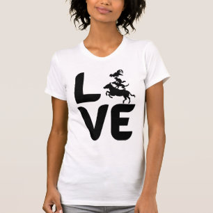 Liebe mit Tieren wie O, Pferd, Hund, Katze, Küken T-Shirt