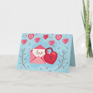 Liebe mit Valentinstag Karte