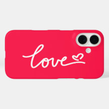 Liebe mit weißem Text auf rosa