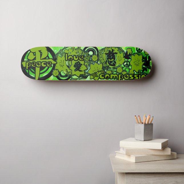 Liebe-Mitgefühl-Kanji Skateboard (Wandkunst (Horz))