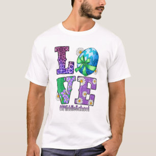 LIEBE Mittelschule Ostern Niedlich Happy Rabbit T-Shirt