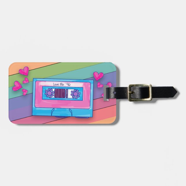 Liebe Mix 96 Regenbogen Gepäckanhänger (Vorderseite horizontal)