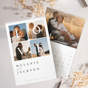 Liebe Moderne elegante Erinnerungen für Paare Hoch Kalender