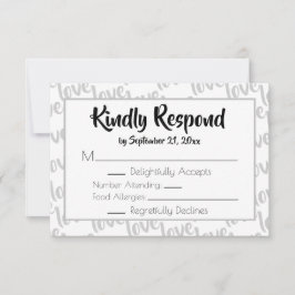 Liebe Moderne Script Typografy UAWG RSVP Karte