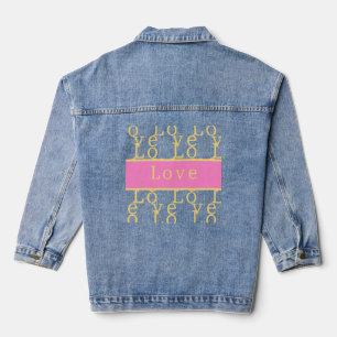 Liebe Moderne Typografie Jeansjacke