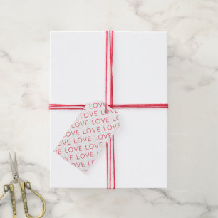 LIEBE Moderne Typografie Red Hot Valentine Fun Geschenkanhänger