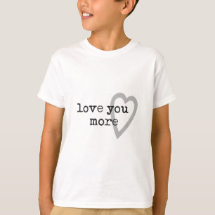 Liebe Moderneres Schwarz-weißes graues Herz T-Shirt
