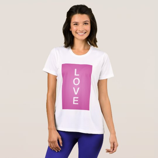 Liebe-modernes Rosa T-Shirt