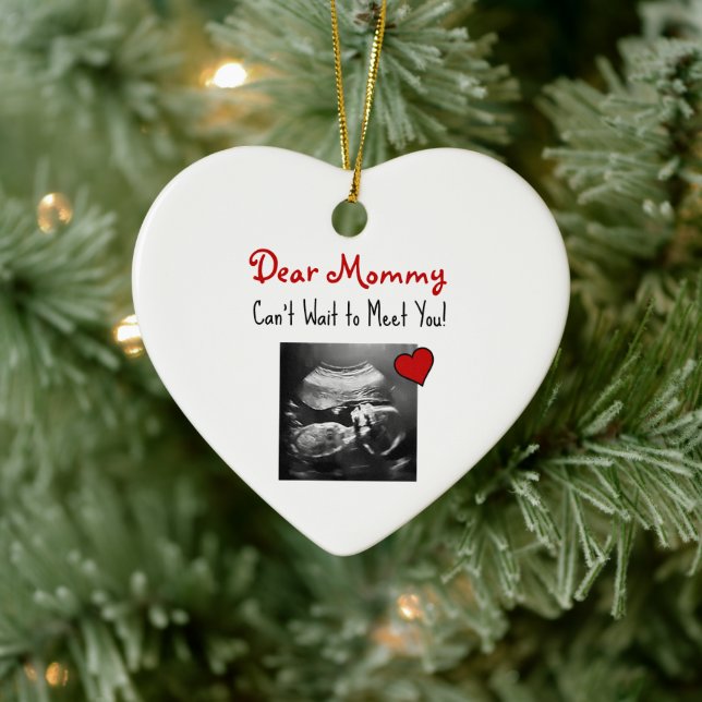 Liebe Mommy kann nicht warten, Sie zu treffen! Keramik Ornament (Baum)