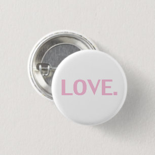 Liebe, Monat der Brustkrebserkrankung, rosa weiß Button