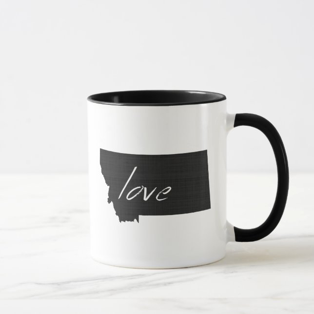 Liebe Montana Gestapelt Montanan Schwarzes Brett Tasse (Rechts)