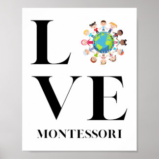 Liebe | Montessori | Kinder auf der ganzen Welt Poster