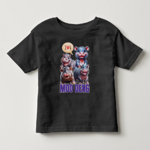 Liebe moo Deng Thai lustige kleine Babyhippo Kleinkind T-shirt