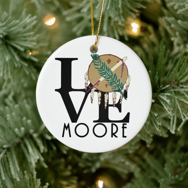 LIEBE Moore Oklahoma Keramik Ornament (Baum)