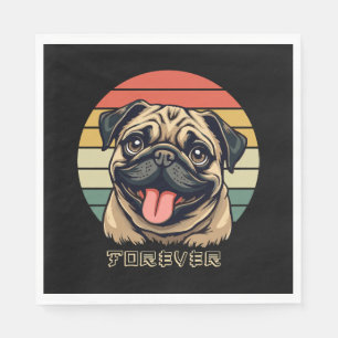 Liebe Mops Forever - Niedlicher Mops Lover Design Serviette