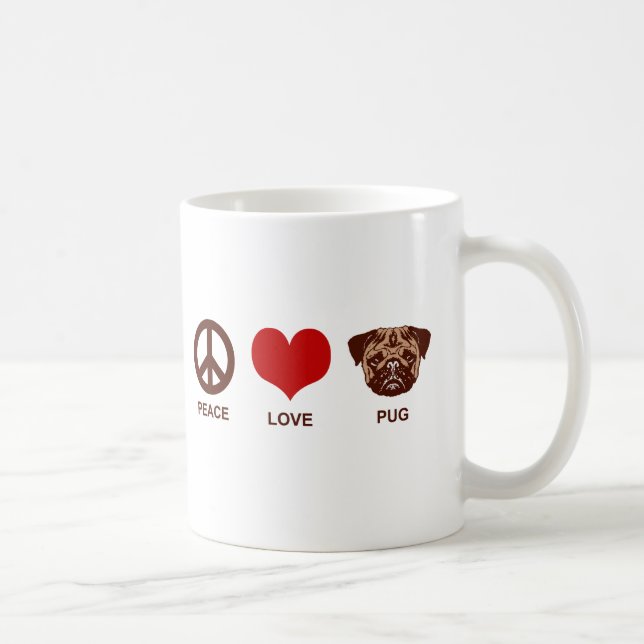 Liebe Mops Kaffeetasse (Rechts)