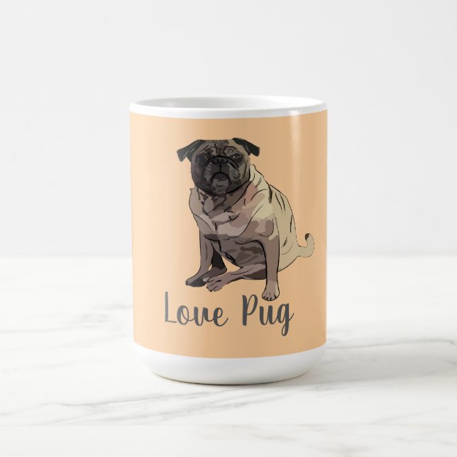 Liebe Mops Kaffeetasse (Mittel)