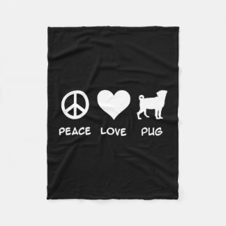 Liebe Mops | Mops Dog Lovers Gift Fleecedecke