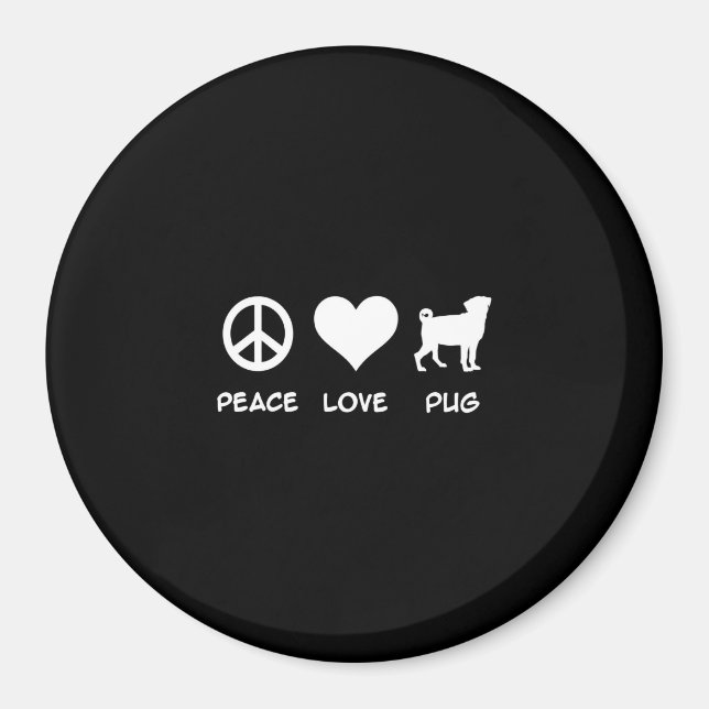 Liebe Mops | Mops Dog Lovers Gift Magnet (Vorne)