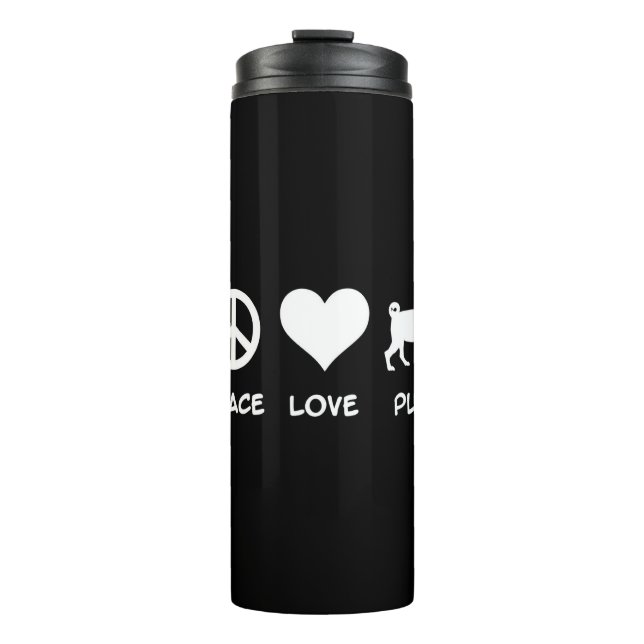 Liebe Mops | Mops Dog Lovers Gift Thermosbecher (Vorderseite)