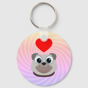 Liebe Mops Schlüsselanhänger