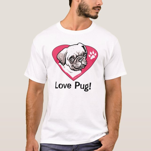 Liebe-Mops T-Shirt (Vorderseite)