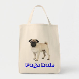 Liebe Mops Welpe Hund Canvas Einkaufstasche